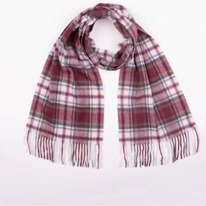 Kiltane Lambswool Scarf Dress Macduff Dark Red and White Plaid